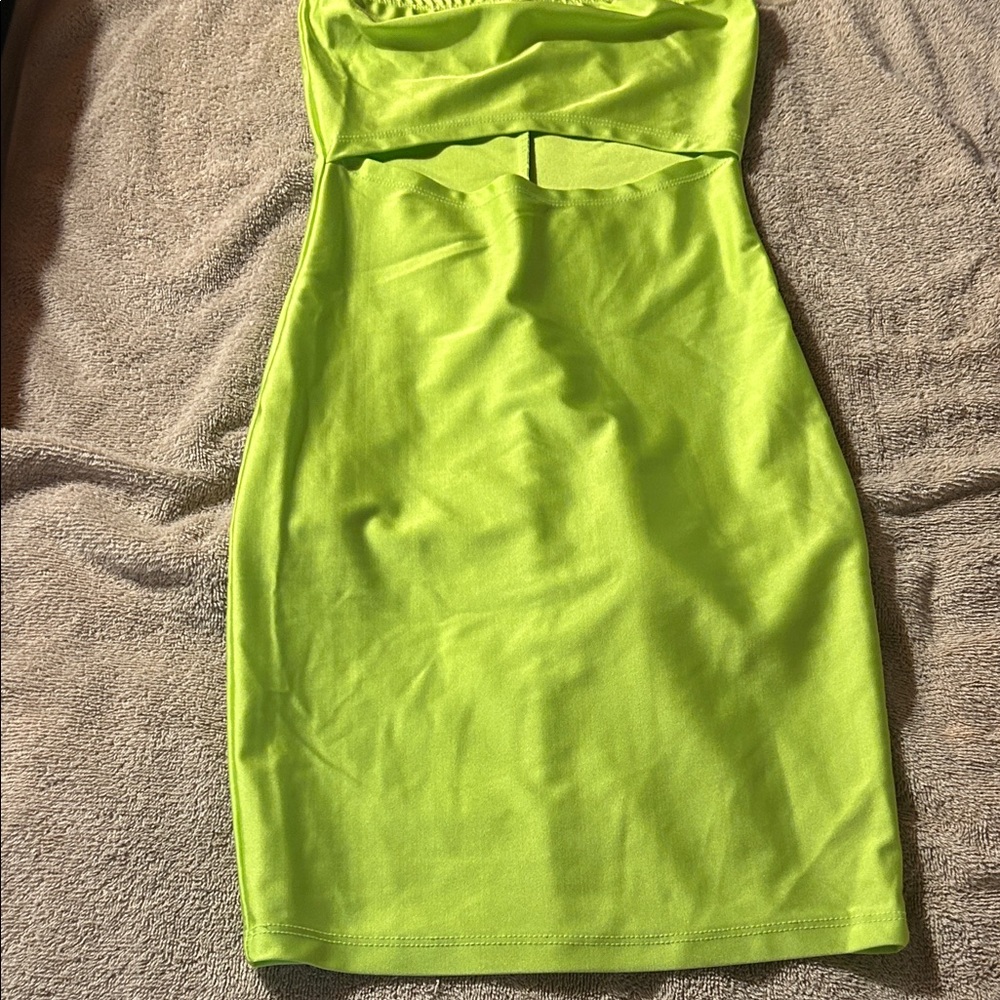 Lime Green Strapless Dress